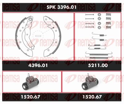 Brake Kit, drum brake REMSA SPK 3396.01