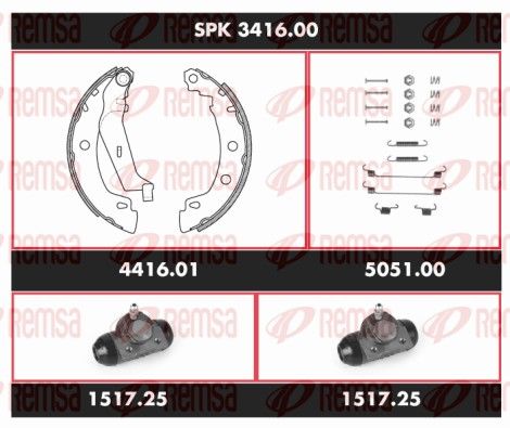 REMSA SPK 3416.00 Brake Kit, drum brake