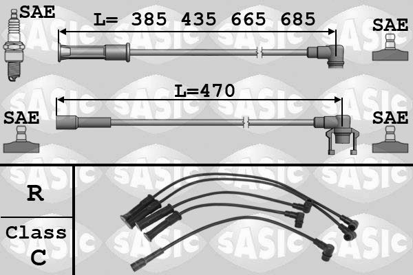 SASIC 9284007 Ignition Cable Kit