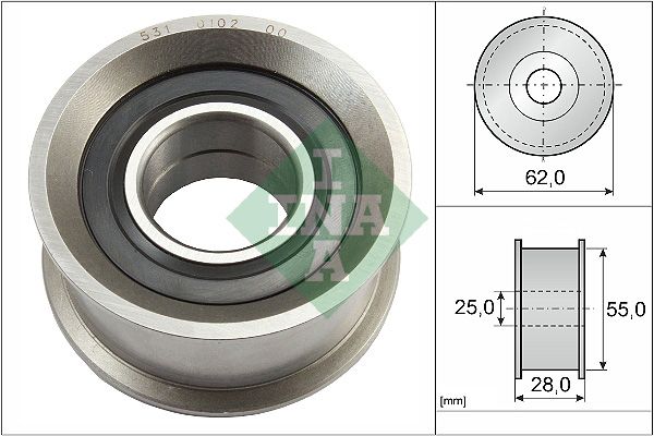 Schaeffler INA 531 0102 20 Tensioner Pulley, timing belt