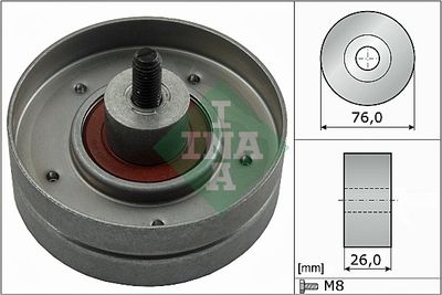 Deflection/Guide Pulley, V-ribbed belt Schaeffler INA 532 0252 30