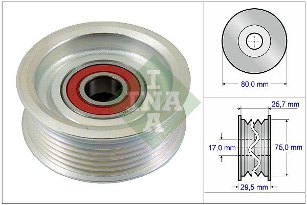 Schaeffler INA 532 0587 10 Deflection/Guide Pulley, V-ribbed belt