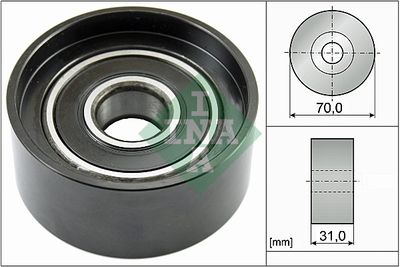 Deflection/Guide Pulley, V-ribbed belt Schaeffler INA 532 0588 10