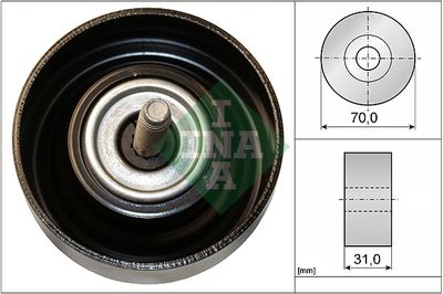 Deflection/Guide Pulley, V-ribbed belt Schaeffler INA 532 0614 10