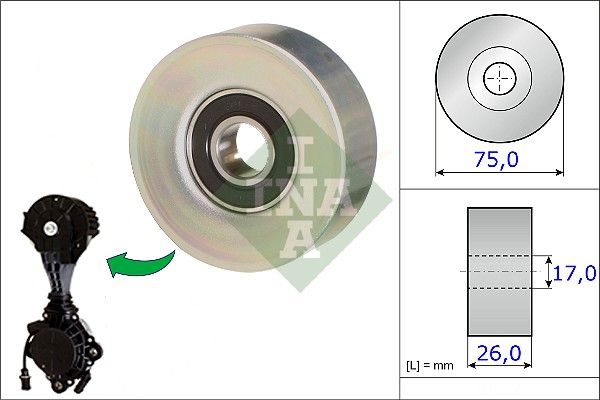 Schaeffler INA 532 0676 10 Deflection/Guide Pulley, V-ribbed belt
