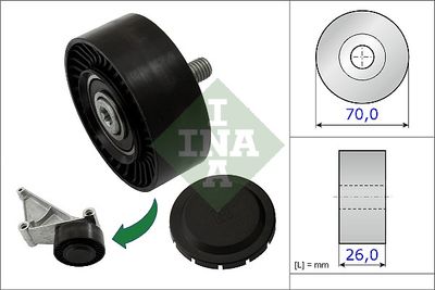 Deflection/Guide Pulley, V-ribbed belt Schaeffler INA 532 0718 10