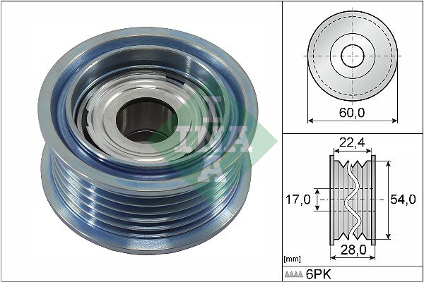 Schaeffler INA 532 0900 10 Deflection/Guide Pulley, V-ribbed belt
