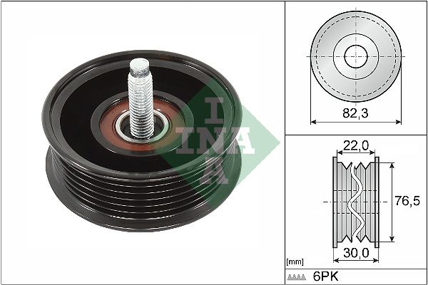 Schaeffler INA 532 0922 10 Deflection/Guide Pulley, V-ribbed belt
