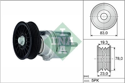 Belt Tensioner, V-ribbed belt Schaeffler INA 534 0185 10