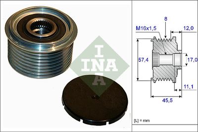 Alternator Freewheel Clutch Schaeffler INA 535 0069 10