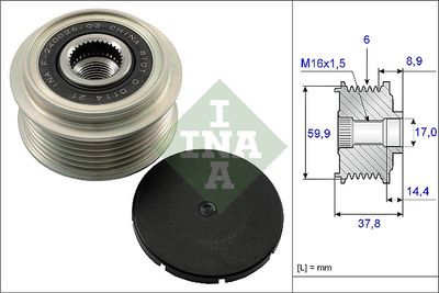 Alternator Freewheel Clutch Schaeffler INA 535 0135 10
