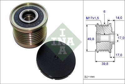 Alternator Freewheel Clutch Schaeffler INA 535 0146 10