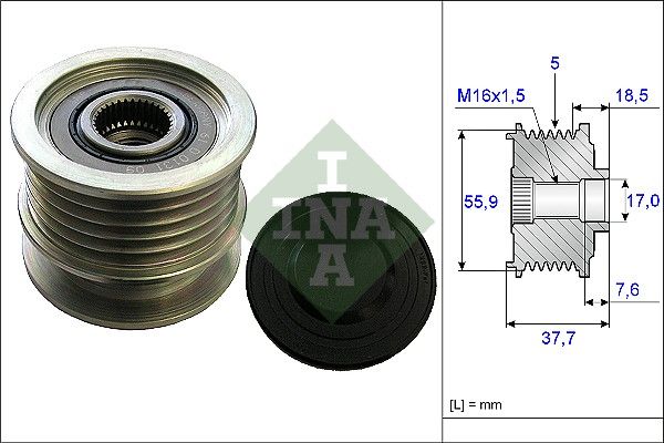 Schaeffler INA 535 0169 10 Alternator Freewheel Clutch