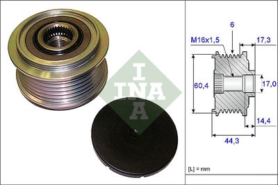 Alternator Freewheel Clutch Schaeffler INA 535 0207 10