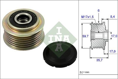 Alternator Freewheel Clutch Schaeffler INA 535 0225 10