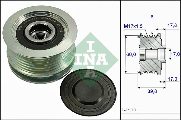 Schaeffler INA 535 0267 10 Alternator Freewheel Clutch