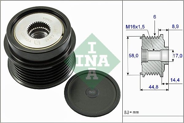Schaeffler INA 535 0271 10 Alternator Freewheel Clutch