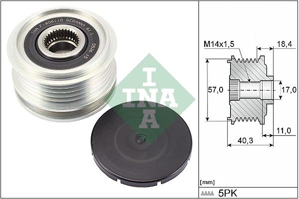Schaeffler INA 535 0295 10 Alternator Freewheel Clutch