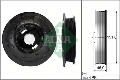 Belt Pulley, crankshaft Schaeffler INA 544 0072 10