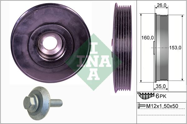 Schaeffler INA 544 0079 20 Belt Pulley Set, crankshaft