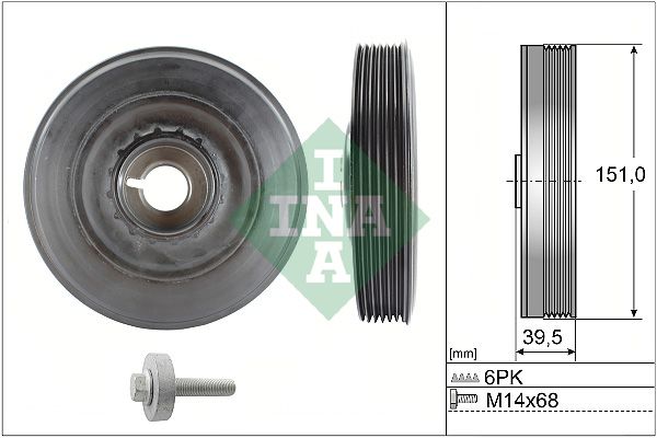 Schaeffler INA 544 0090 20 Belt Pulley Set, crankshaft