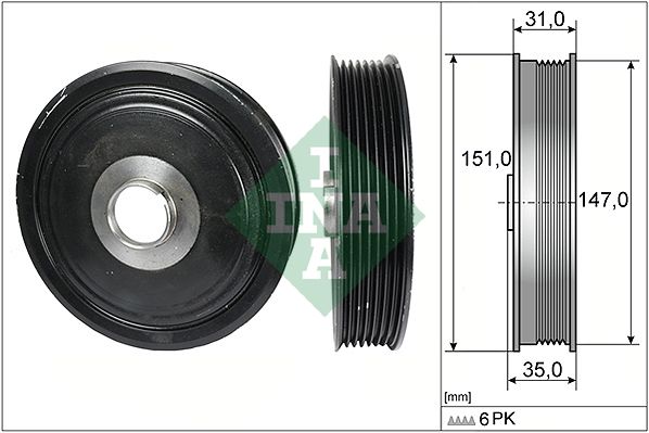 Schaeffler INA 544 0110 10 Belt Pulley, crankshaft