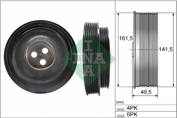 Schaeffler INA 544 0166 10 Belt Pulley, crankshaft