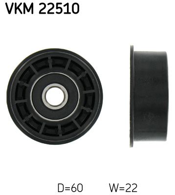 Deflection Pulley/Guide Pulley, timing belt SKF VKM 22510