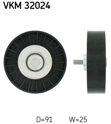 SKF VKM 32024 Deflection/Guide Pulley, V-ribbed belt