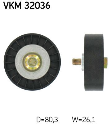 SKF VKM 32036 Deflection/Guide Pulley, V-ribbed belt