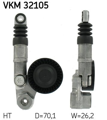 Belt Tensioner, V-ribbed belt SKF VKM 32105