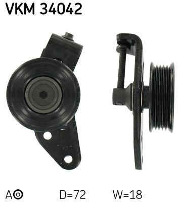 Belt Tensioner, V-ribbed belt SKF VKM 34042