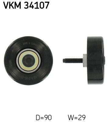 SKF VKM 34107 Deflection/Guide Pulley, V-ribbed belt