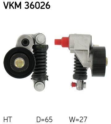 Belt Tensioner, V-ribbed belt SKF VKM 36026
