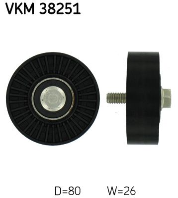 Deflection/Guide Pulley, V-ribbed belt SKF VKM 38251