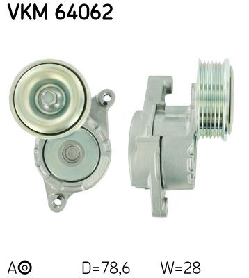 Belt Tensioner, V-ribbed belt SKF VKM 64062