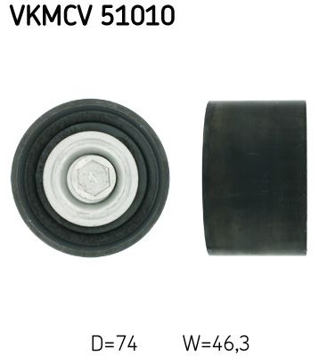 SKF VKMCV 51010 Deflection/Guide Pulley, V-ribbed belt