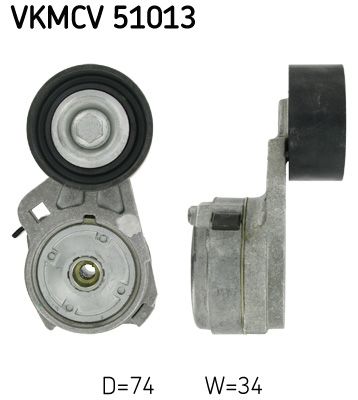 Belt Tensioner, V-ribbed belt SKF VKMCV 51013