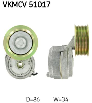 Belt Tensioner, V-ribbed belt SKF VKMCV 51017