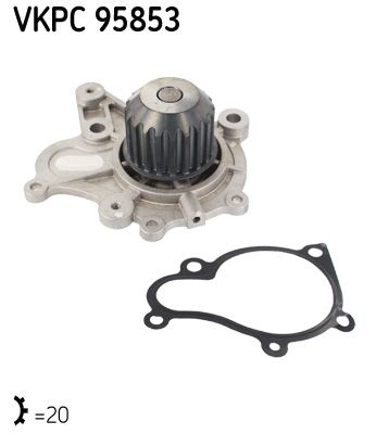 Water Pump, engine cooling SKF VKPC 95853