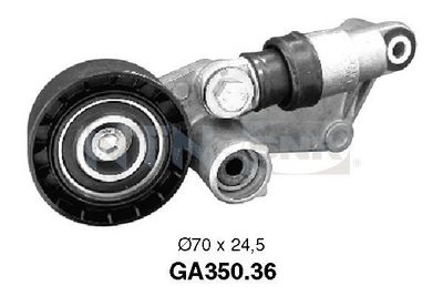 Tensioner Pulley, V-ribbed belt SNR GA350.36