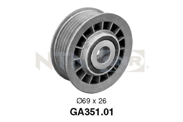 SNR GA351.01 Deflection/Guide Pulley, V-ribbed belt