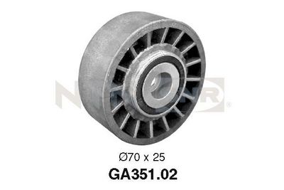 Tensioner Pulley, V-ribbed belt SNR GA351.02