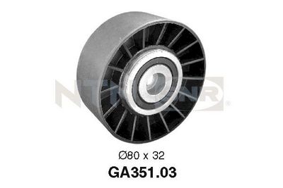 Tensioner Pulley, V-ribbed belt SNR GA351.03