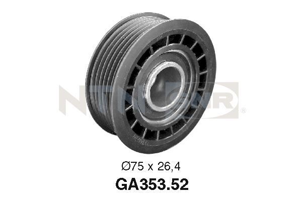 SNR GA353.52 Deflection/Guide Pulley, V-ribbed belt