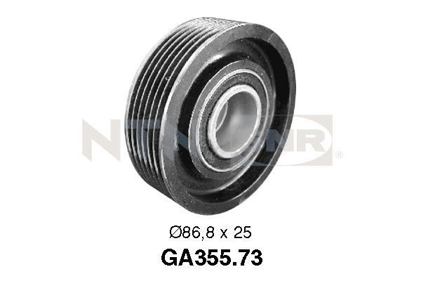 SNR GA355.73 Deflection/Guide Pulley, V-ribbed belt