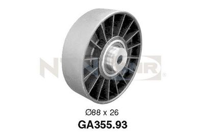 Deflection/Guide Pulley, V-ribbed belt SNR GA355.93