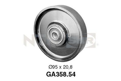Deflection/Guide Pulley, V-ribbed belt SNR GA358.54