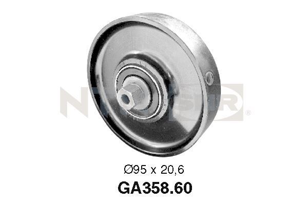 SNR GA358.60 Deflection/Guide Pulley, V-ribbed belt