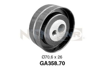 Tensioner Pulley, V-ribbed belt SNR GA358.70